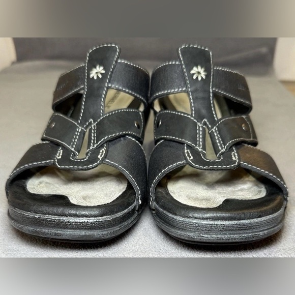 MERRELL Luxe Slide Sandal Womens Size 10 Black Strappy Slip On Cushioned Comfort - Picture 7 of 12